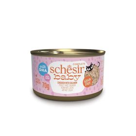 Schesir 70 gr Baby Tavuk ile Somon Et Suyunda Konserve