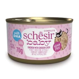 Schesir 70 gr Baby Tavuk İle Tavuk Karaciğeri Et Suyunda Konserve