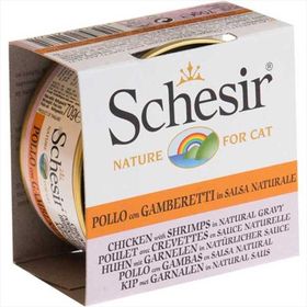 Schesir 70 gr Salsa Soslu Tavuklu ve Karidesli Kedi Konservesi