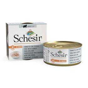 Schesir 70 gr Ton Balıklı + Levrek Etli Yetişkin Kedi Konservesi