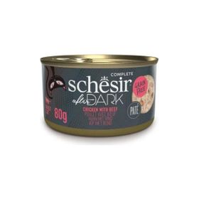 Schesir 80 gr After Dark Pate Tavuklu ve Sığır Etli Yetişkin Kedi Konservesi