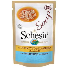 Schesir 85 gr Doğal Alabalık ve Kalamarlı Kedi Çorbası