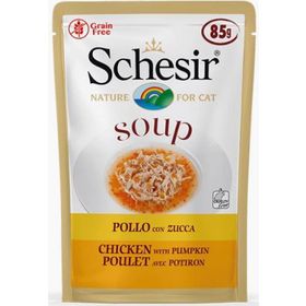 Schesir 85 gr Doğal Tavuklu ve Balkabaklı Tamamlayıcı Yetişkin Yaş Kedi Maması