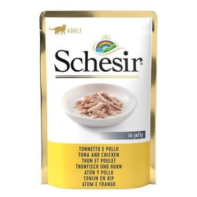 Schesir 85 GR Jöleli Ton Balık ve Tavuklu Yetişkin Konserve Kedi Maması