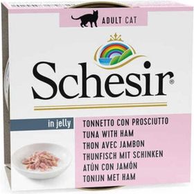 Schesir 85 gr Ton Balık ve Jambonlu Jöleli Konserve Kedi Maması