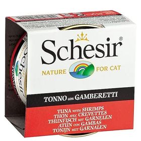 Schesir 85 gr Ton Balıklı ve Karidesli Jöleli Kedi Konservesi