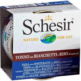 Schesir 85 gr Ton Balıklı ve Ringa Balıklı Naturel Konserve Kedi Maması