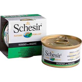 Schesir 85 gr Ton ve Deniz Bitkili Yetişkin Kedi Konservesi
