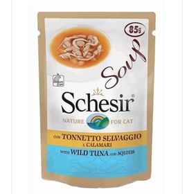Schesir 85 gr Yetişkin Kediler İçin Yabani Ton Balıklı Balkabaklı Yaş Mama
