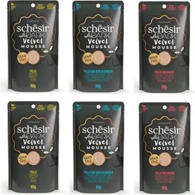 Schesir After Dark 3 Çeşit Karma Pouch Kedi 6x80 gr Yaş Mama