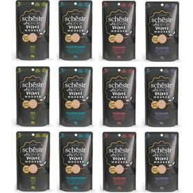Schesir After Dark 4 Çeşit Karma Pouch Kedi 12x80 gr Yaş Mama