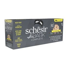 Schesir After Dark Pate Karışık Çeşitli Ezme Yetişkin 12x80 gr Kedi Konservesi