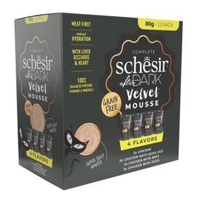 Schesir After Dark Pouch Karışık Çeşitli Tahılsız Yetişkin 12x80 gr Kedi Konservesi