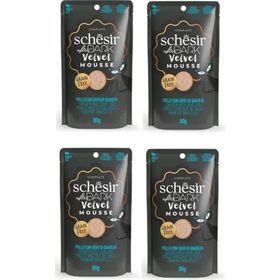Schesir After Dark Tavuk ve Bıldırcın Yumurtalı Pouch Kedi 4x80 gr Yaş Mama