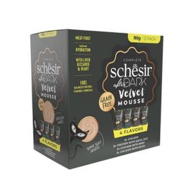 Schesir After Dark Velvet Et Suyunda Karışık Lezzetler Pouch 12x80 gr Yetişkin Konserve Kedi Maması