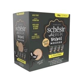 Schesir After Dark Velvet Et Suyunda Karışık Lezzetler Pouch 12x80 gr Yetişkin Konserve Kedi Maması