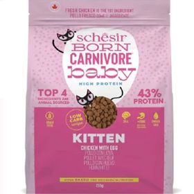 Schesir Born Carnivore 225 gr Baby Kitten Tavuk ve Yumurtalı Tahılsız Yavru Kedi Kuru Maması