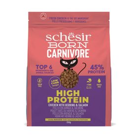 Schesir Born Carnivore Tavuklu Somonlu ve Ringa Balıklı 255 gr Yetişkin Kedi Maması