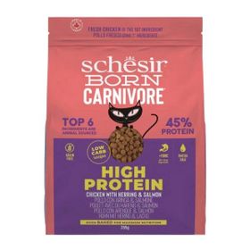 Schesir Born Carnivore Tavuklu Somonlu ve Ringa Balıklı 255 gr Yetişkin Kedi Maması