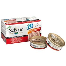 Schesir C103 Multipack 6 x 50 gr Adet Ton Balıklı ve Karidesli Yaş Kedi Maması