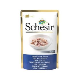 Schesir C565 Pouch Jelly 85 gr Ton Balıklı ve Levrekli Kıyılmış Yaş Kedi Maması