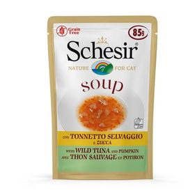 Schesir C674 Soup Yabani Ton Balığı ve Balkabaklı Tahılsız 85 gr Kedi Çorbası