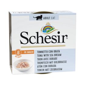 Schesir Cat İn Sauce 70 gr Ton ve Çipura Balıklı Doğal Soslu Kedi Konservesi