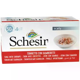 Schesir Cat Jelly Multipack Ton Balıklı ve Karidesli 6x50 gr Kedi Konservesi
