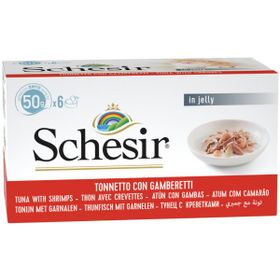 Schesir Cat Jelly Multipack Ton Balıklı ve Karidesli 6x50 gr Kedi Konservesi