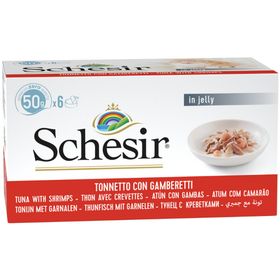 Schesir Cat Jelly Multipack Ton Balıklı ve Karidesli 6x50 gr Kedi Konservesi
