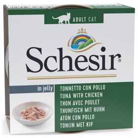 Schesir Cat Jelly Ton Balıklı ve Tavuk Filetolu 85 gr Kedi Konservesi