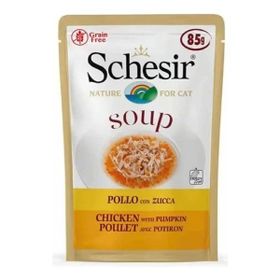 Schesir For Cat Tavuklu ve Balkabaklı Tahılsız Yetişkin 85 gr Kedi Çorbası