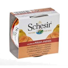Schesir Fruit Tavuk ve Papaya Yetişkin 150 gr Konserve Köpek Maması