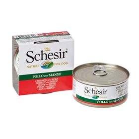 Schesir Jel İçinde Tavuk&Siğir Etli 150 gr Konserve Köpek Mamasi