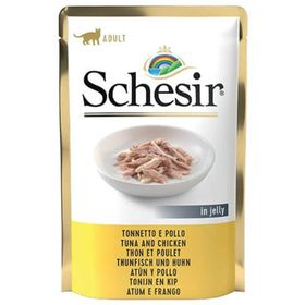 Schesir Jelly Ton Balıklı ve Tavuklu Pouch 85 gr Kedi Konservesi