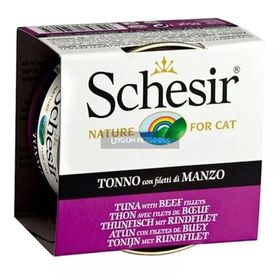Schesir Jöle İçinde Sığır Etli ve Ton Balıklı 85 gr Kedi Konservesi