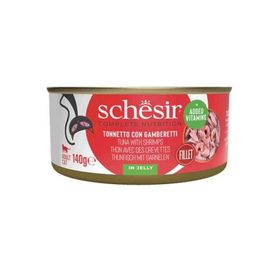 Schesir Jöle İçinde Ton Balığı İle Karidesli Yetişkin 140 gr Kedi Konservesi