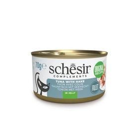 Schesir Jöle İçinde Ton Balığı ve Berlam Balıklı Yetişkin 70 gr Kedi Konservesi