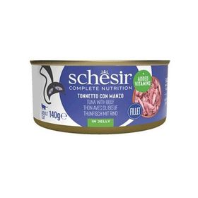 Schesir Jöle İçinde Ton Balığı ve Dana Etli Yetişkin 140 gr Kedi Konservesi