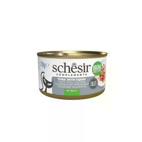 Schesir Jöle İçinde Ton Balıklı ve Kalamarlı Yetişkin 70 gr Kedi Konservesi