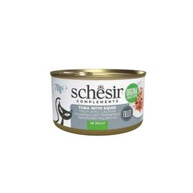 Schesir Jöle İçinde Ton Balıklı ve Kalamarlı Yetişkin 70 gr Kedi Konservesi