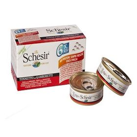 Schesir Multipack Prawns 6x50 gr Kedi Maması