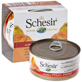 Schesir Nature Tavuk Ve Papayalı 150 gr Konserve Köpek Maması