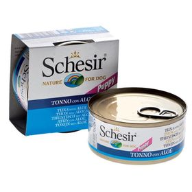 Schesir Puppy Jelly Ton Balıklı Aloe Veralı Yavru 150 gr Konserve Köpek Maması
