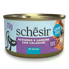 Schesir Sardalya ile Uskumrulu Sos İçinde 70 gr Kedi Konservesi
