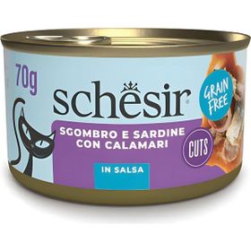 Schesir Sardalya ile Uskumrulu Sos İçinde 70 gr Kedi Konservesi