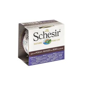 Schesir Sığır Etli Pirinçli ve Tavuklu 85 gr Yetişkin Kedi Konservesi