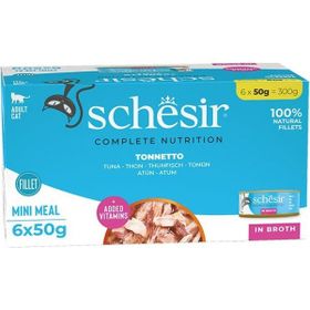 Schesir Sos İçinde Ton Balıklı Yetişkin 6x50 gr Kedi Konservesi