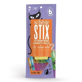 Schesir Stix 2 Tavuk 2 Somonlu 2 Ördekli Krem Çeşit Paketi Kedi Ödülü