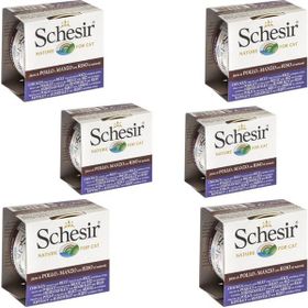 Schesir Suda Pişirilmiş Sığır Etli ve Tavuklu 8x5 gr Kedi Konservesi